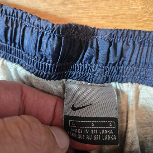 Vintage Nike Men’s Large Navy Blue Nylon Swishy Sweatpants Cotton Lined Track - Picture 4 of 15